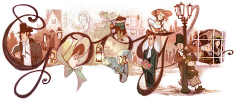 Charles Dickens' 200th Birthday Google Logo